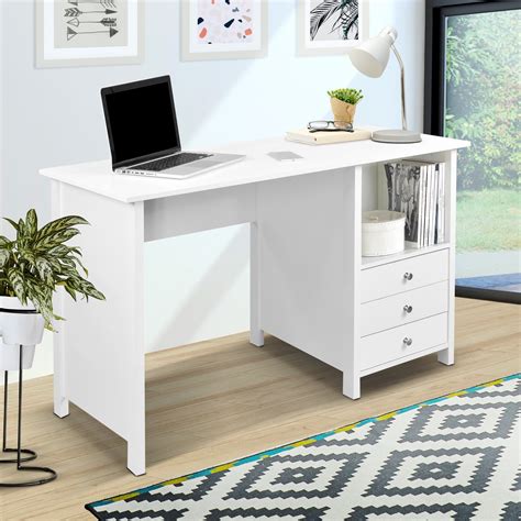 white desks with drawers